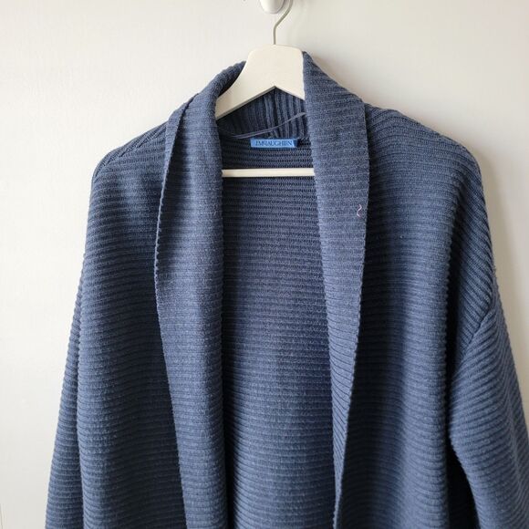 J.mclaughlin womens Ribbed Knit Open Front Cardigan Sweater size M cozy - Picture 3 of 7